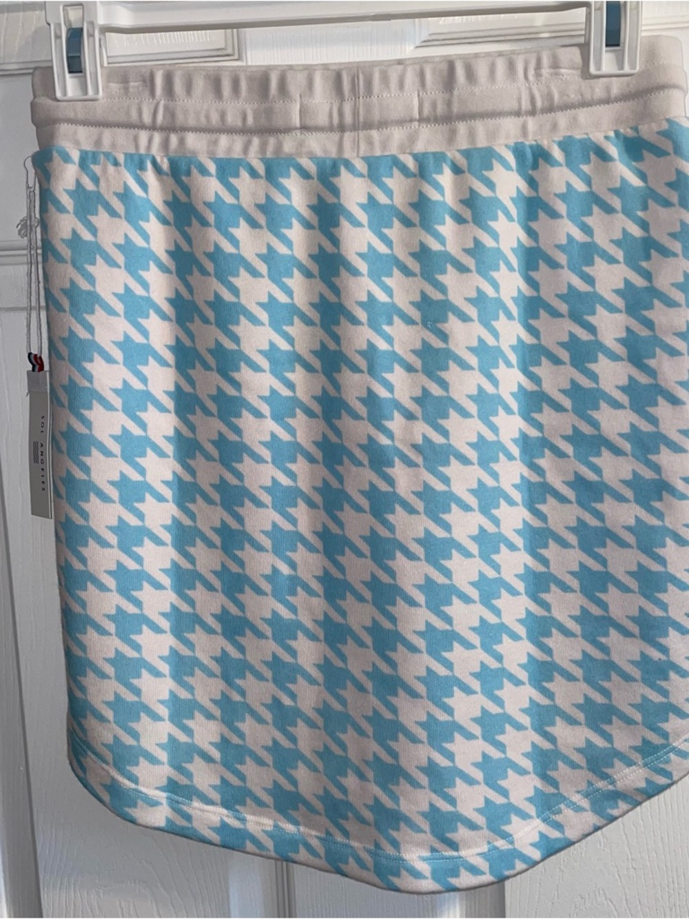 Sol Angeles Houndstooth Scallop Knit Drawstring Skirt - Picture 4 of 15
